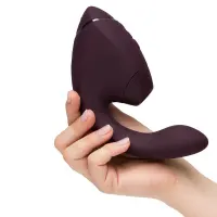 Подвійний вакуумний кліторальний стимулятор з вібрацією Womanizer Next Duo - Dark Purple — Переглянути зображення 14