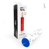 Синя воскова свічка Art of Sex size M 15 см низькотемпературна — Переглянути зображення 2