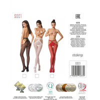 Еротичні колготки-бодістокінг Passion S001 black,, з доступом та з відкритими стегнами — Переглянути зображення 7