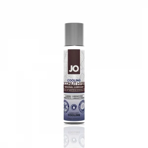 Охолоджувальна змазка-крем з кокосовою олією JO Coconut Hybrid COOLING (30 мл) біла