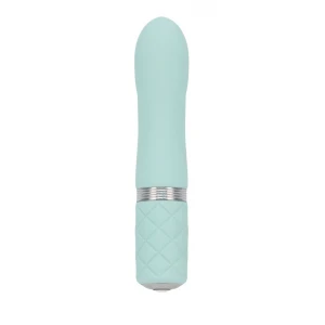 Розкішний вібратор PILLOW TALK - Flirty Teal з кристалом Swarovski, гнучка головка