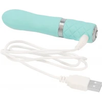 Розкішний вібратор PILLOW TALK - Flirty Teal з кристалом Swarovski, гнучка головка — Переглянути зображення 4