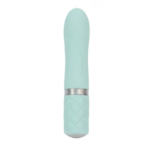 Розкішний вібратор PILLOW TALK - Flirty Teal з кристалом Swarovski, гнучка головка