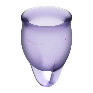 Набір менструальних чаш Satisfyer Feel Confident (lila), 15мл та 20мл, без мішечка