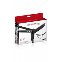 Страпон с вибрацией Fetish Tentation Vibrating Strap-On with Dildo Black