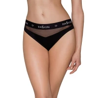 Трусики з прозорою вставкою Passion PS006 PANTIES M, black — Переглянути зображення 1