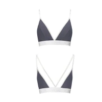 Спортивний топ з подвійними бретелями Passion PS007 TOP XL, dark grey — Переглянути зображення 4