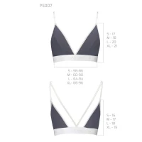 Спортивний топ з подвійними бретелями Passion PS007 TOP XL, dark grey — Переглянути зображення 5