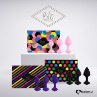 Набір силіконових анальних пробок FeelzToys - Bibi Butt Plug Set 3 pcs Pink — Просмотреть изображение 6