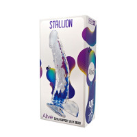 Прозорий фалоімітатор Alive Jelly Dildo Stallion (м'яте паковання!!!) — Переглянути зображення 3