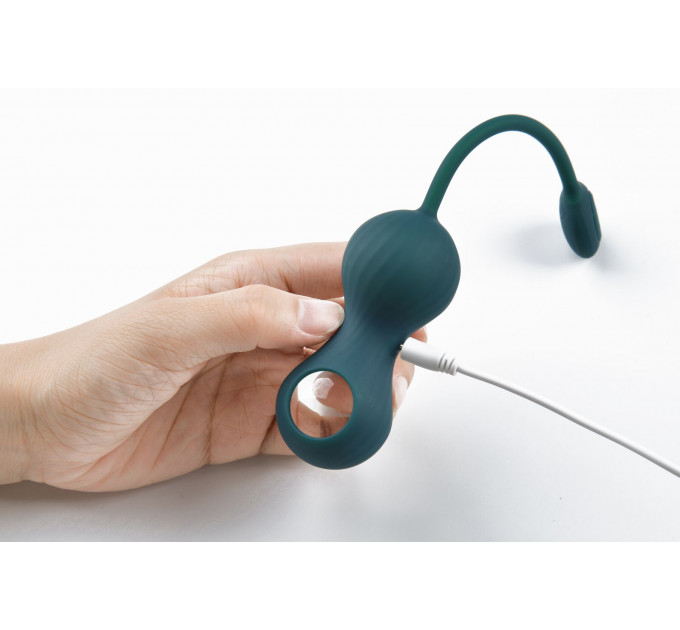 Вагінальні смарт-кульки з вібрацією Fun Town Crystal, з прозорою скляною кулею