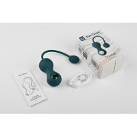 Вагинальные смарт-шарики с вибрацией Fun Town Crystal, с прозрачным стеклянным шаром