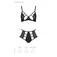 Розпродаж!!! Комплект з екошкіри Passion Tamaris Set black L/XL, бюстгальтер та трусики — Переглянути зображення 5