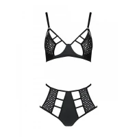 Розпродаж!!! Комплект з екошкіри Passion Tamaris Set black L/XL, бюстгальтер та трусики — Переглянути зображення 3