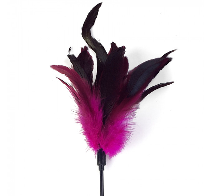 Щекоталка с пером петуха Art of Sex – Feather Paddle, темно-розовая