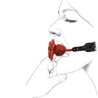 Розкішний кляп у вигляді троянди Zalo - Rose Ball Gag, подвійне використання — Переглянути зображення 5