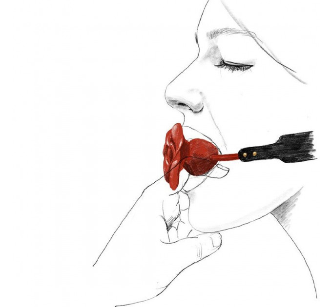 Розкішний кляп у вигляді троянди Zalo - Rose Ball Gag, подвійне використання