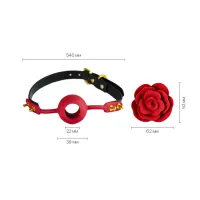 Розкішний кляп у вигляді троянди Zalo - Rose Ball Gag, подвійне використання — Переглянути зображення 2