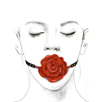 Розкішний кляп у вигляді троянди Zalo - Rose Ball Gag, подвійне використання — Переглянути зображення 4