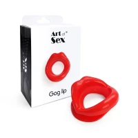 Кляп-розширювач у формі губ Art of Sex – Gag lip, червоний — Переглянути зображення 3