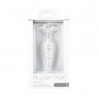 Стеклянная анальная пробка Pillow Talk Fancy Luxurious Glass Anal Plug, ⌀3,1см, вибропуля в подарок