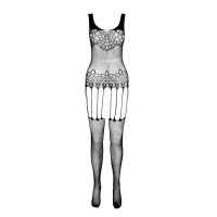 Бодістокінг Passion ECO BS001 One Size white, з доступом, імітація підв’язок, флористичний декор — Переглянути зображення 3