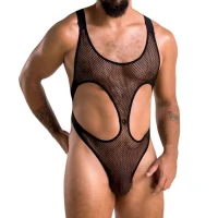 Чоловіче сітчасте боді Passion 040 LEON XXL/XXXL Black, сітка, резинки — Переглянути зображення 1