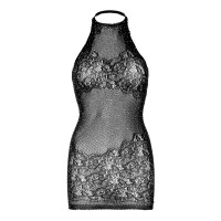 Платье-сетка со стразами Leg Avenue Rhinestone halter mini dress Black, открытая спина, one size — Просмотреть изображение 7