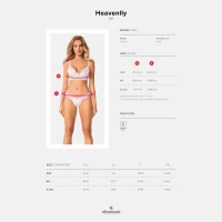 Еротичний комплект Obsessive Heavenlly 2-pcs set XS/S, бюстгальтер і танга — Переглянути зображення 5