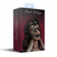 Маска-збруя з кляпом Feral Feelings Head Harness, шкіра — Переглянути зображення 2