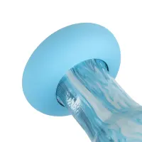 Скляний дилдо Gildo Ocean Wave, з силіконовою основою — Просмотреть изображение 8