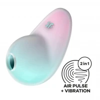 Вакуумний стимулятор з вібрацією Satisfyer Pixie Dust Mint/Pink — Просмотреть изображение 1