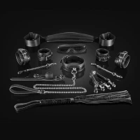 Набір Liebe Seele Temptation Bondage 8pcs Kit, фіксатори, нашийник з повідцем, кляп, флогер, маска — Переглянути зображення 2