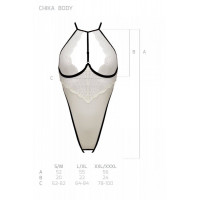 Боди с доступом Passion CHIKA BODY XXL/XXXL, cream