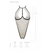Боді з доступом Passion CHIKA BODY XXL/XXXL, cream — Переглянути зображення 5