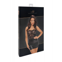 Платье Noir Handmade F300 Solace, 3XL, кружево, корсетный верх, шнуровка сзади, юбка мини под латекс — Просмотреть изображение 8