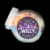 Набір фалоімітаторів ADDICTION Silly Willy Glow in the Dark, 4 кольори, 12 шт, світяться в темряві — Просмотреть изображение 11
