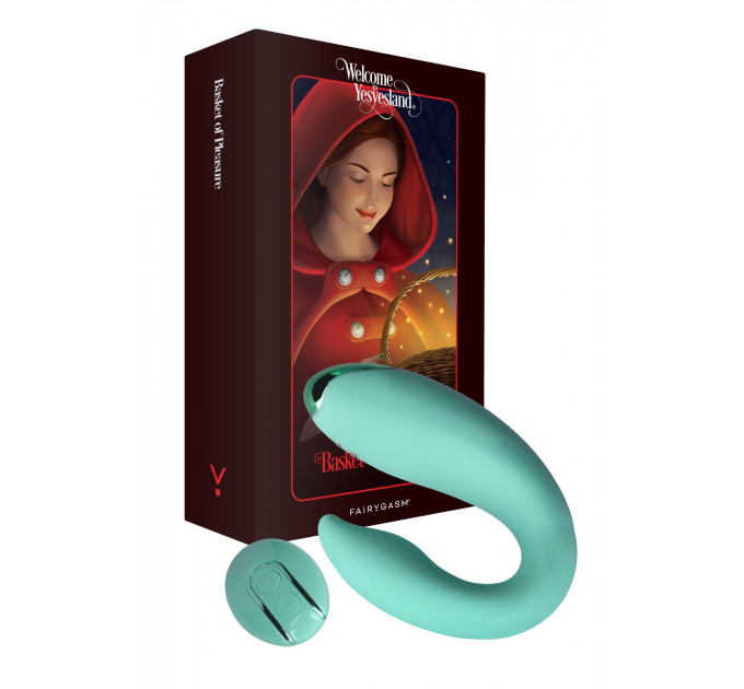 Вібратор для пар FairyGasm PleasureBerry green, зарядний кейс, пульт ДК