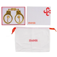 Наручники LOCKINK Pretty-sub Handcuffs, золотисті, металеві, можна відкрити без ключа — Переглянути зображення 10