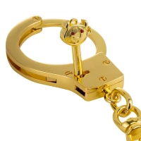 Наручники LOCKINK Pretty-sub Handcuffs, золотисті, металеві, можна відкрити без ключа — Переглянути зображення 2