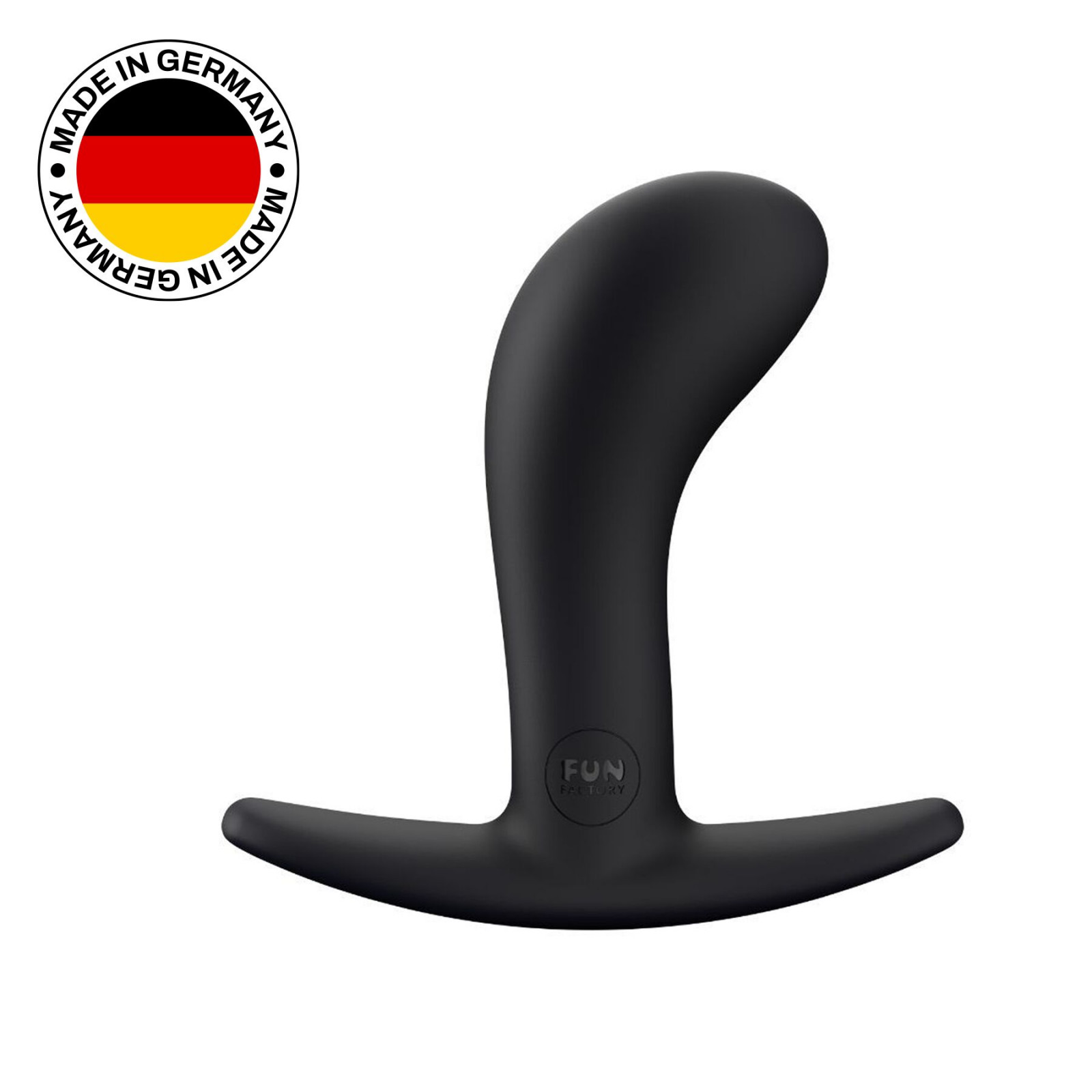 Анальная пробка Fun Factory BOOTIE S, черная, диаметр 2,8 см, тонкий ограничитель