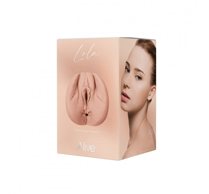 Мастурбатор-вагіна + попка Alive Lola Super Realistic Masturbator L Flesh, два канали, реалістик