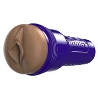 Мастурбатор-вагіна Fleshlight Boost Bang Medium Dark Flesh, плаваючі кільця Turbo Tech — Переглянути зображення 6