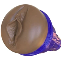 Мастурбатор-вагіна Fleshlight Boost Bang Medium Dark Flesh, плаваючі кільця Turbo Tech — Переглянути зображення 3