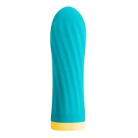 Віброкуля S Pleasures Bullets Twist &amp; Shout Turquoise, бірюзова, ребриста поверхня, 10 режимів — Переглянути зображення 1