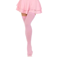 Щільні непрозорі панчохи Leg Avenue Opaque Nylon Thigh Highs Pink, One Size — Переглянути зображення 3