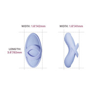 Смарт-вибратор для клитора Svakom Echo 2 Sky Blue, подогрев до 38 °C, съемная насадка на палец