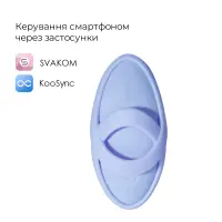Смарт-вібратор для клітора Svakom Echo 2 Sky Blue, підігрів до 38 °C, знімна насадка на палець — Просмотреть изображение 2