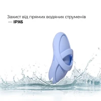 Смарт-вібратор для клітора Svakom Echo 2 Sky Blue, підігрів до 38 °C, знімна насадка на палець — Просмотреть изображение 8