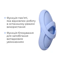 Смарт-вібратор для клітора Svakom Echo 2 Sky Blue, підігрів до 38 °C, знімна насадка на палець — Просмотреть изображение 6